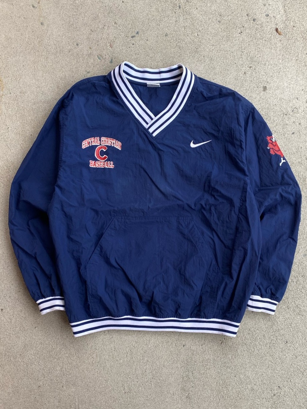 90s Vintage Navy Nike x St Louis Cardinal Windbreaker
